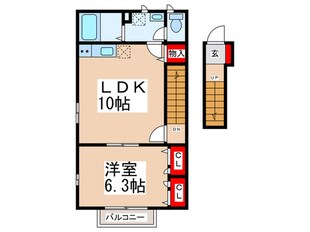 ガーデンテラス国立Dの物件間取画像